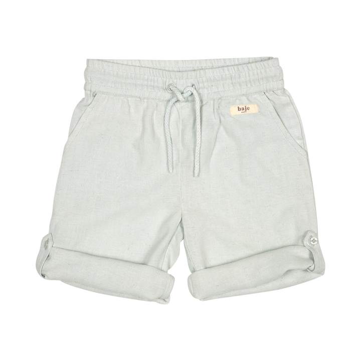 KINGS LINEN SHORTS-Baby Blue