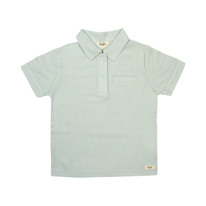 LION LINEN TOP-Baby Blue