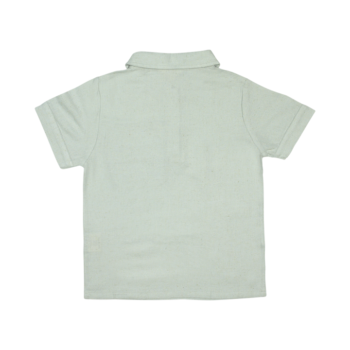 LION LINEN TOP-Baby Blue