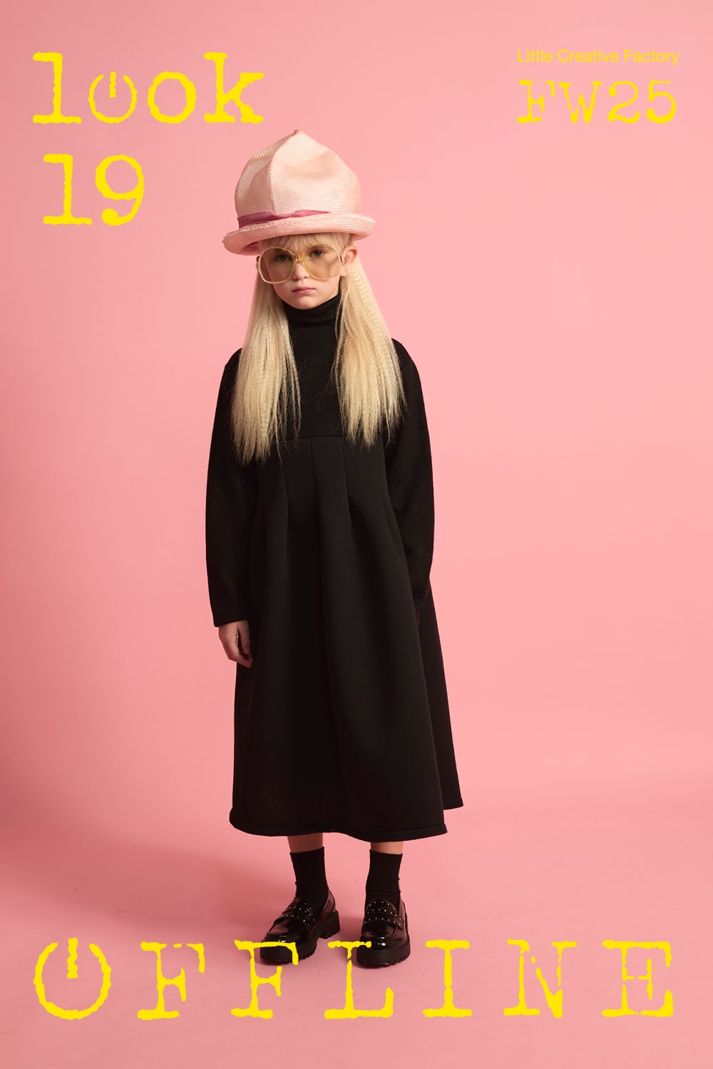 Neoprene Turtlenech Dress-Black