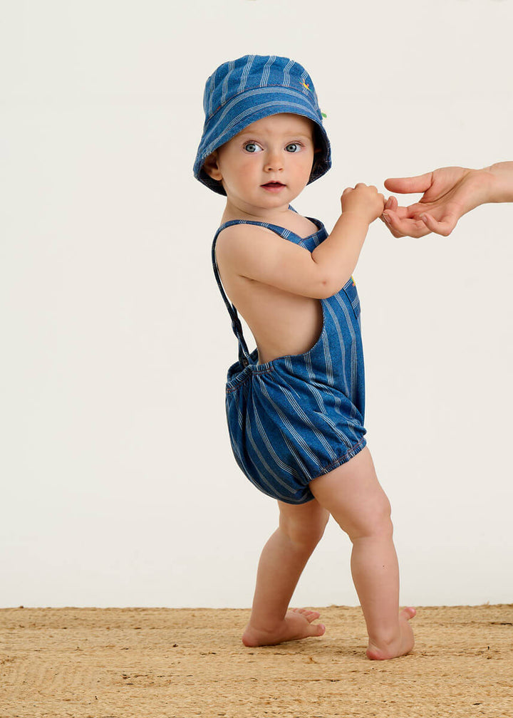 MALLORCA 3644-BUBBLE ROMPER-PINSTRIPE