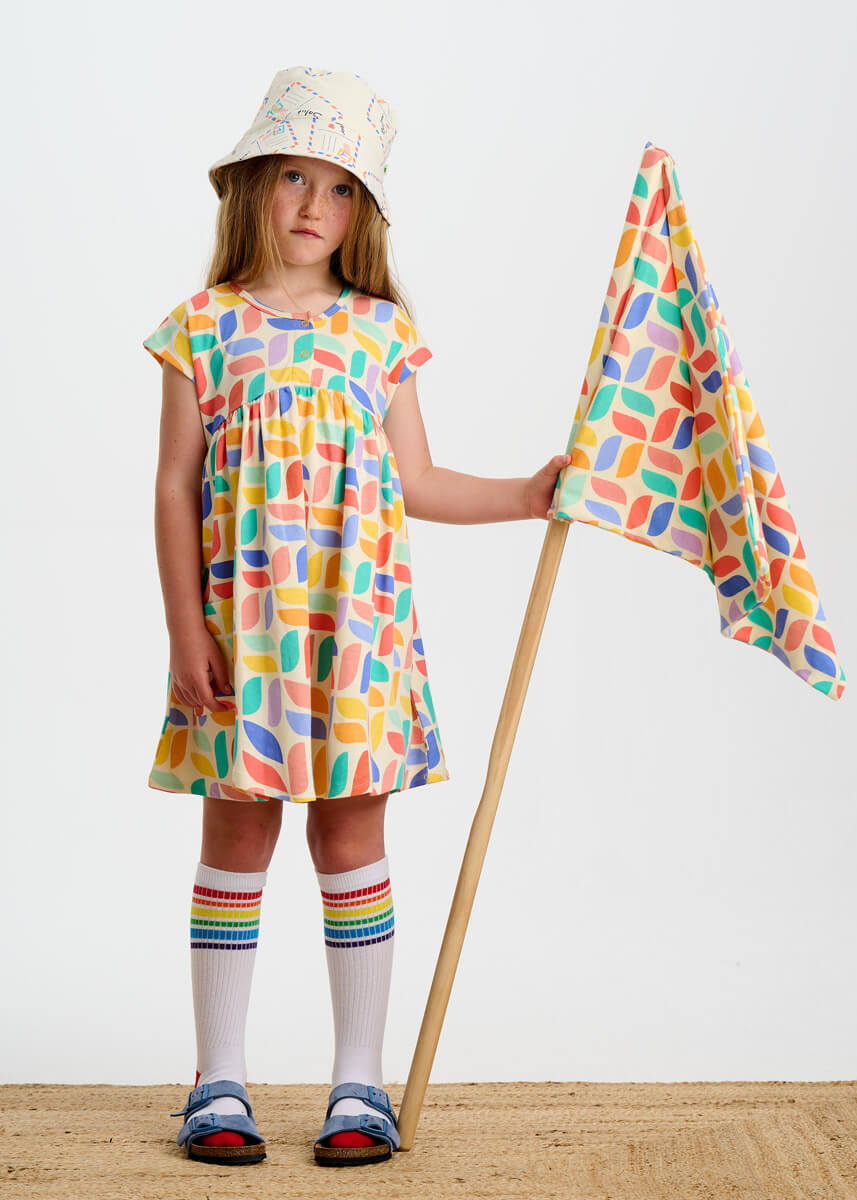 MILENA 3647-SHORT SLEEVE DRESS-KALEIDOSCOPE