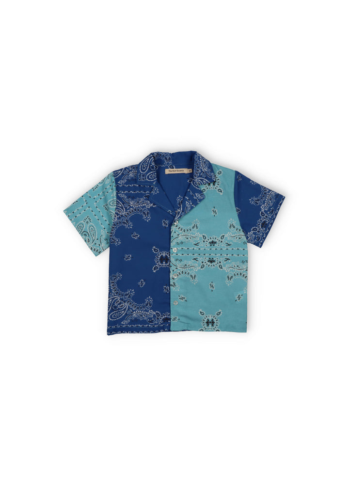 MILETO BOY SHIRT-Bandana Cobalto Milkyblue
