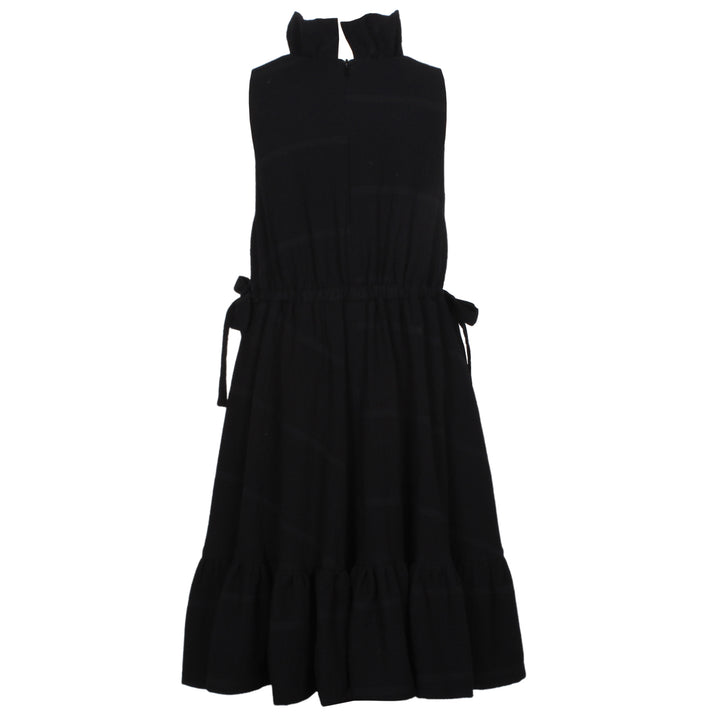 ODETTE DRESS-BLACK CRINKLE