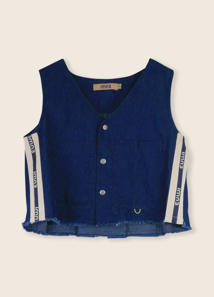 3LS25_2061-VEST-Dark Blue/Chambray