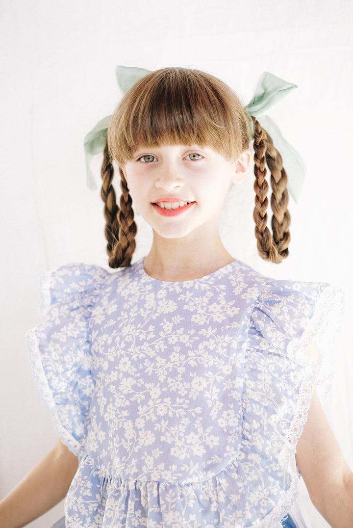 Cotton Maxi Dress Mimi-Blue