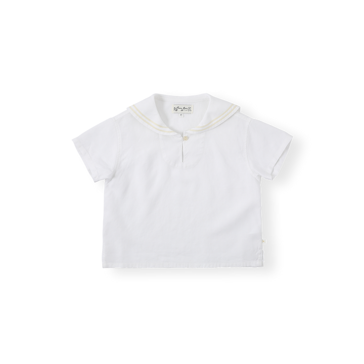 MARINE LINEN SHIRT-ivory