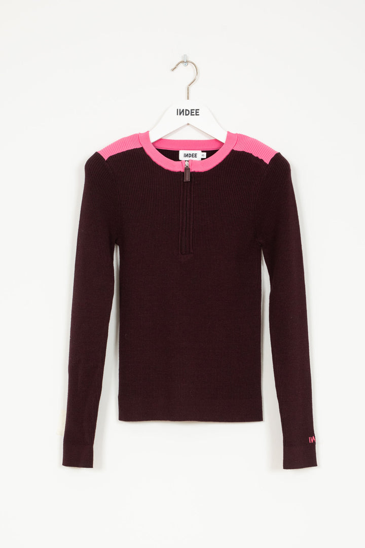 PULLOVER TOGETHER-MERLOT