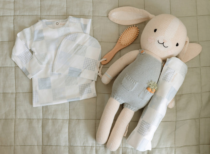 Patchwork blanket Set-Blue
