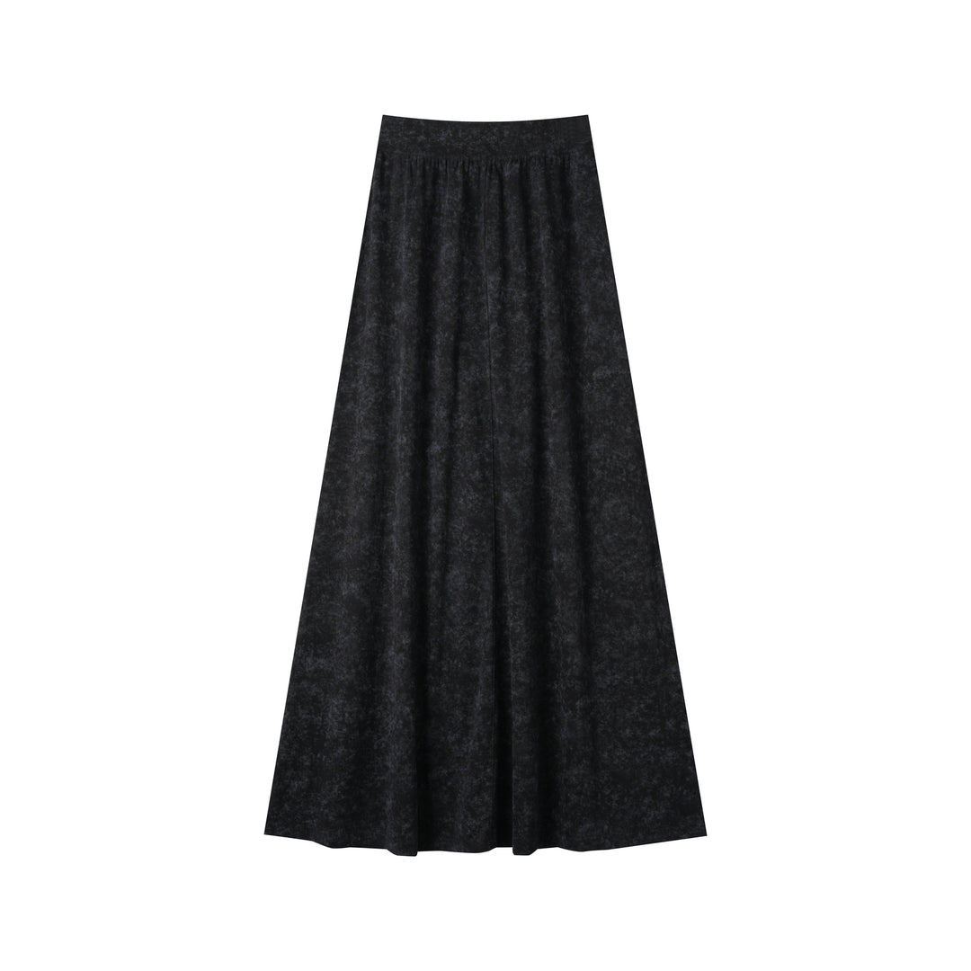 MAXI JERSEY SKIRT-BLACK