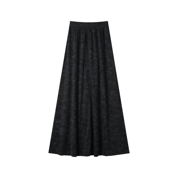 MAXI JERSEY SKIRT-BLACK