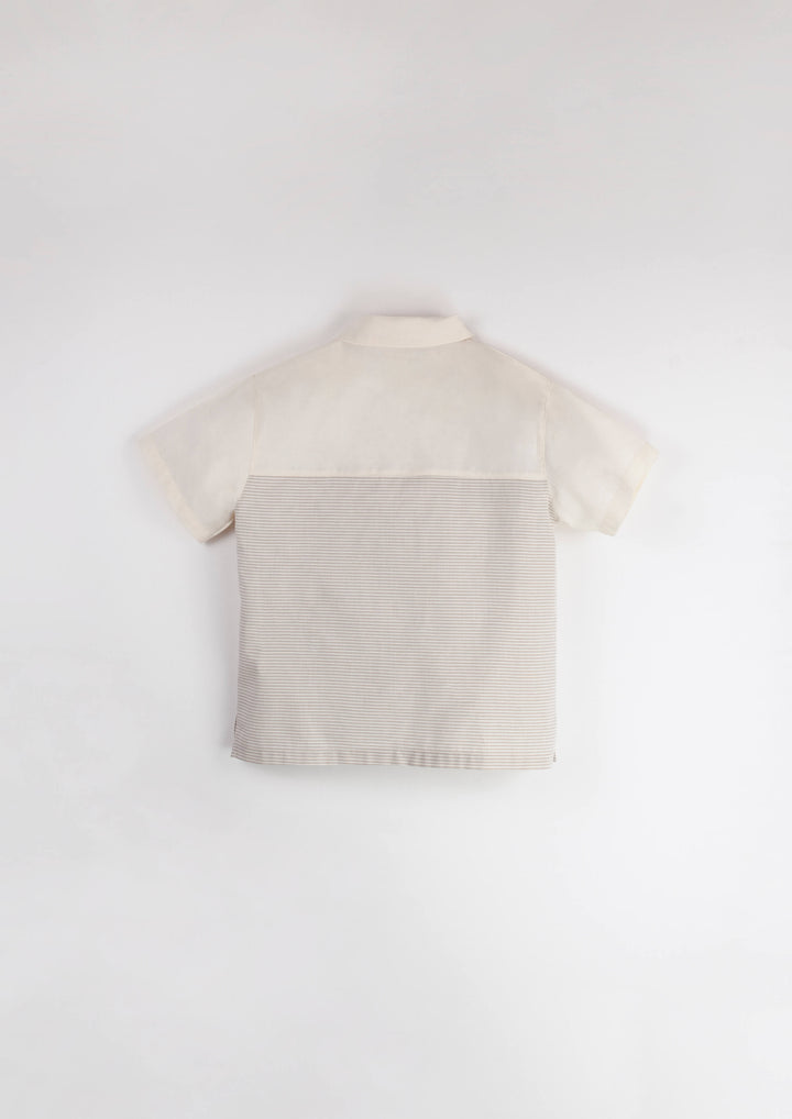 Mod.25.2 Sand striped contrasting shirt