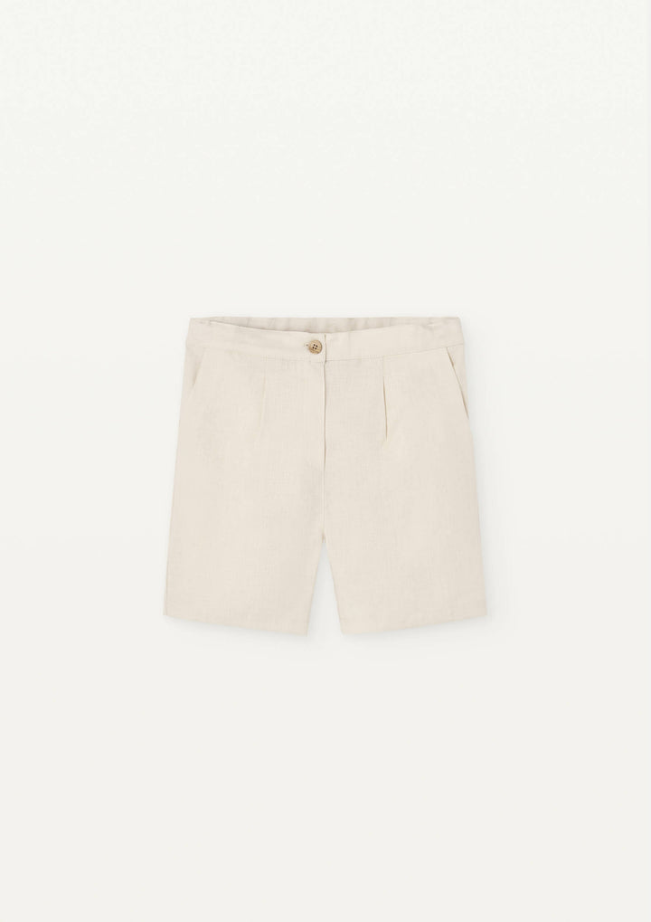 Mod 28.1 Off-white linen chino-style Bermuda shorts