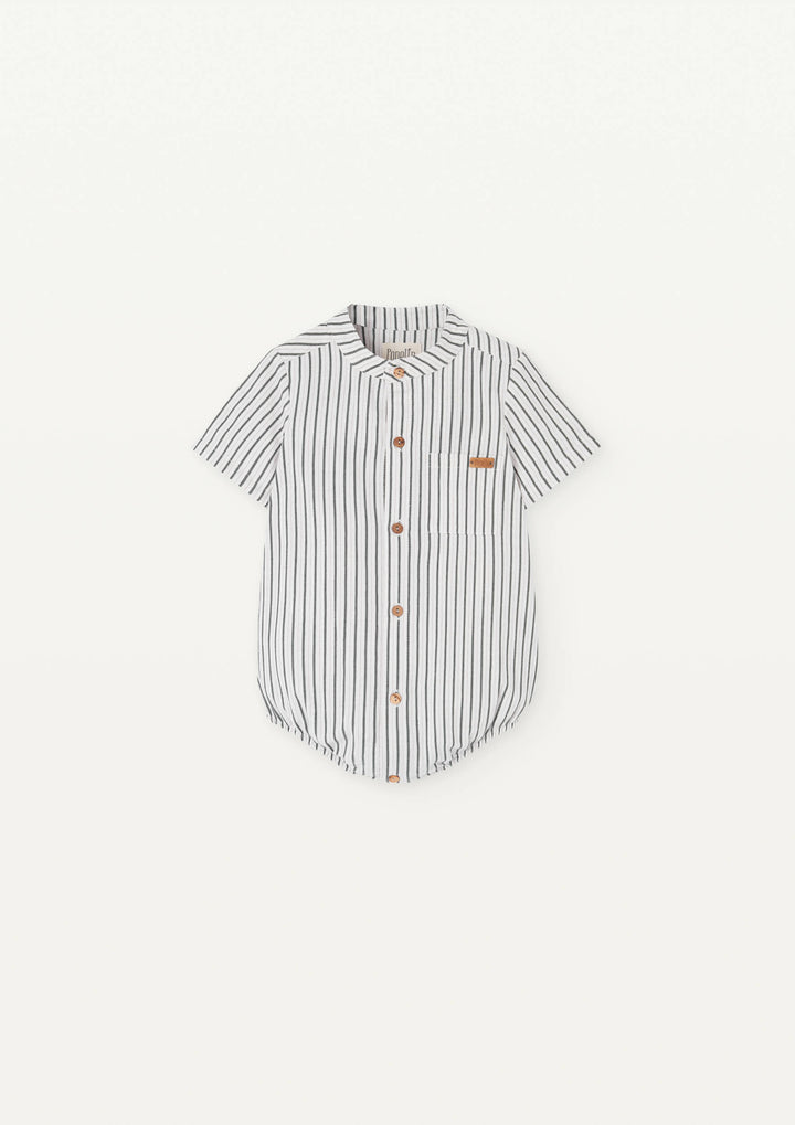 Mod 8.4 Striped shirt-style romper suit