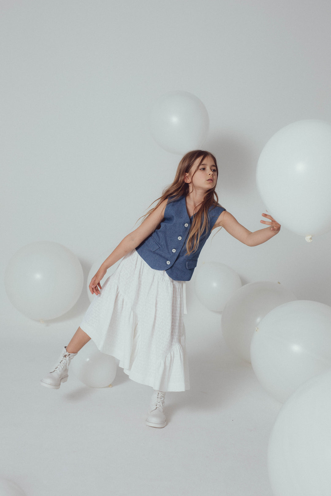 ADAM SKIRT-White Embroidery