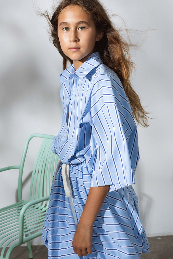 WEAVE SHIRT-SKY BLUE STRIPES