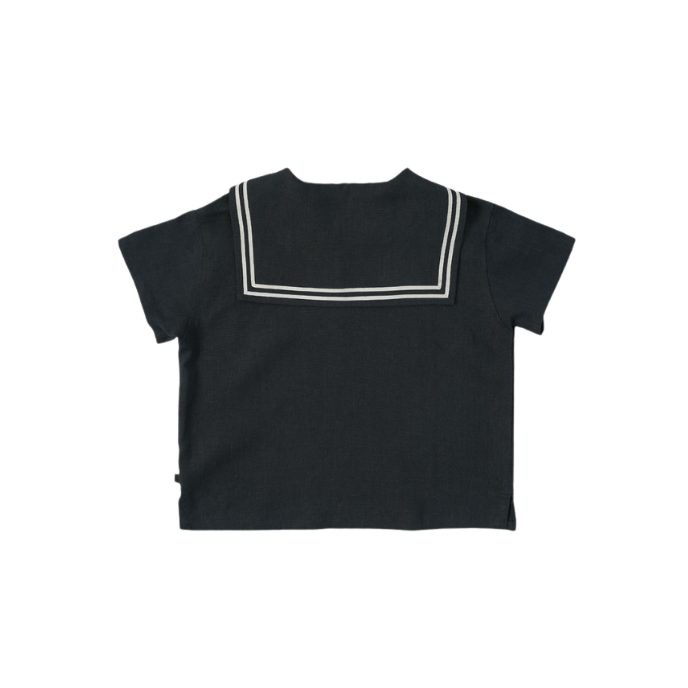 MARINE LINEN SHIRT-navy