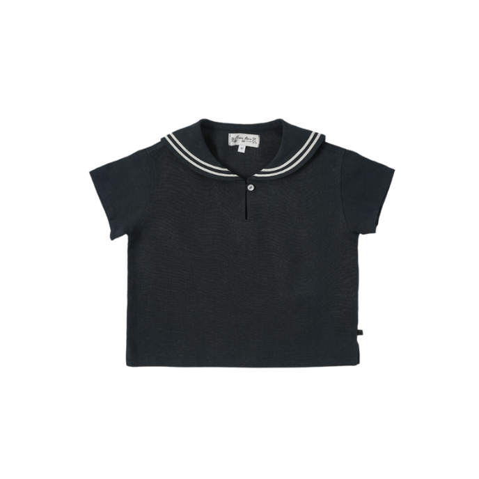 MARINE LINEN SHIRT-navy