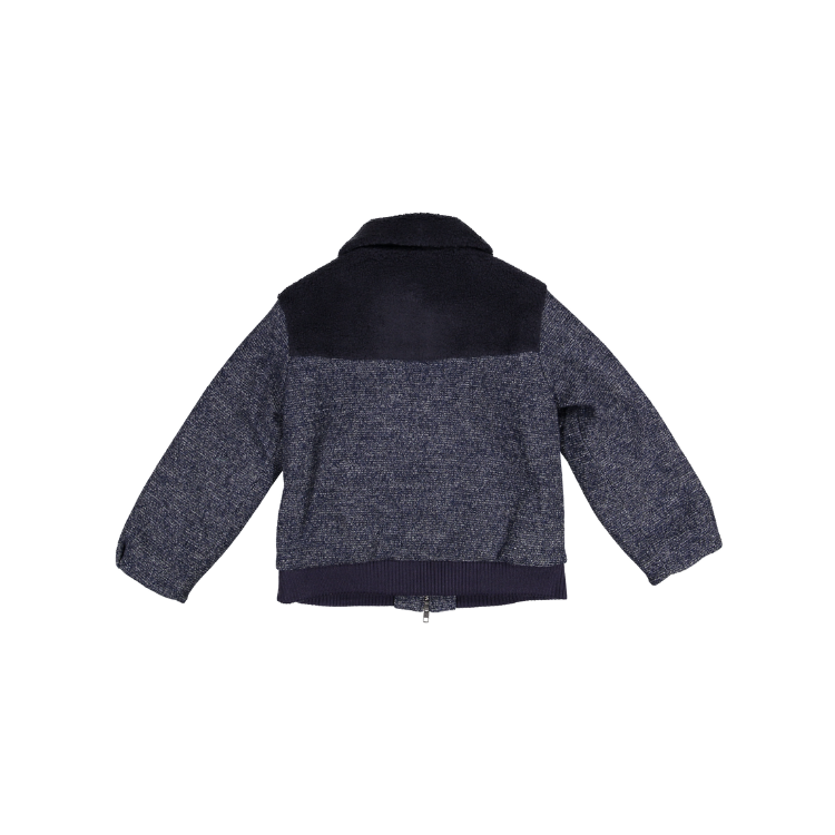 H23BO04-Dark Blue Fur/Ribbing