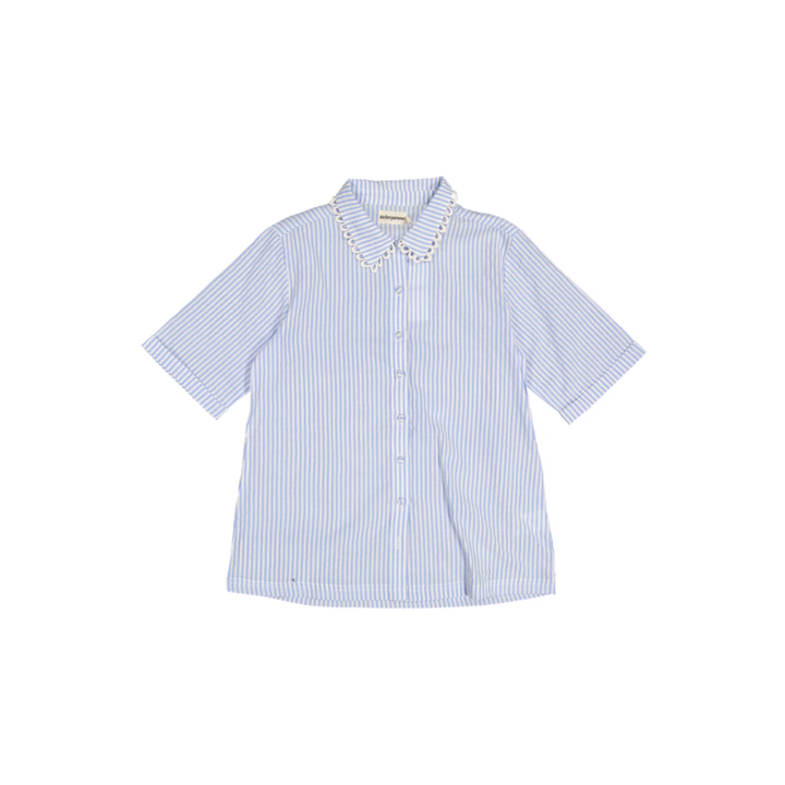 CAMELIA-change to 3/4 sleeve-BLUE STRIPES