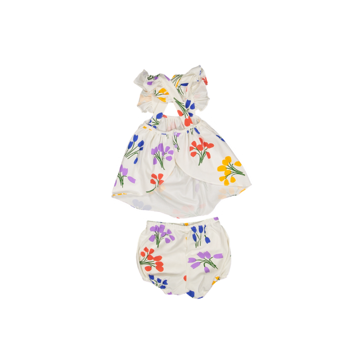 SUN SET-White/Tulips Print