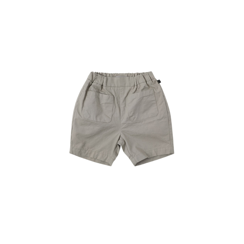 TWILL POCKET SHORTS-khaki