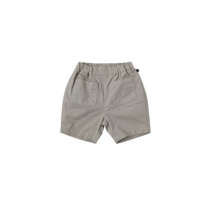 TWILL POCKET SHORTS-khaki