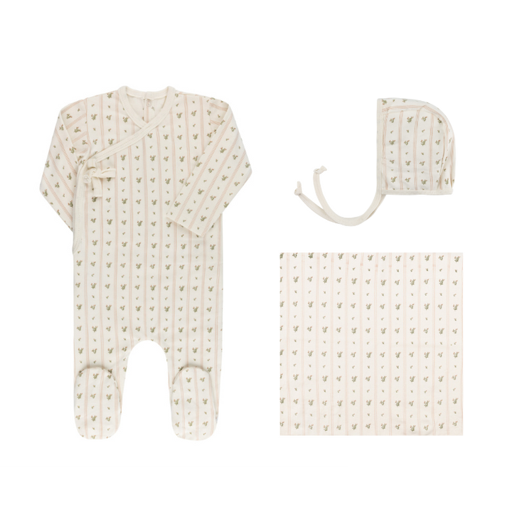Linear Floral- Pink - Standard 3 Pc Set