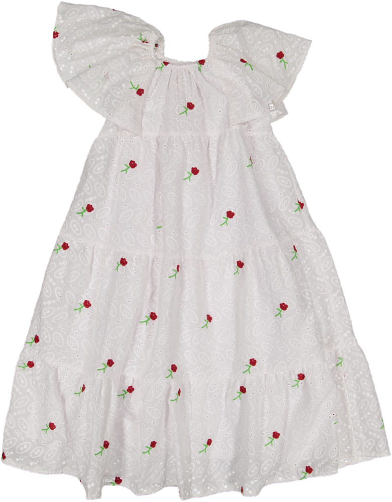 33106 DRESS-Lace/Red Flower