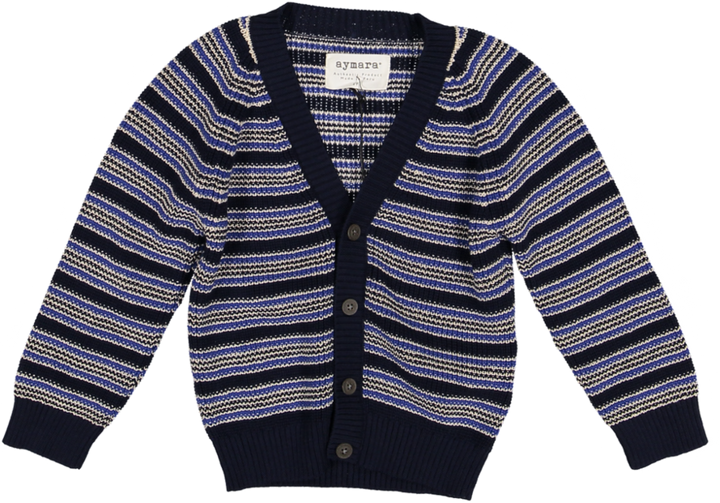 241 CARDIGAN BROOKLYN-Navy/Ecru/Coblat