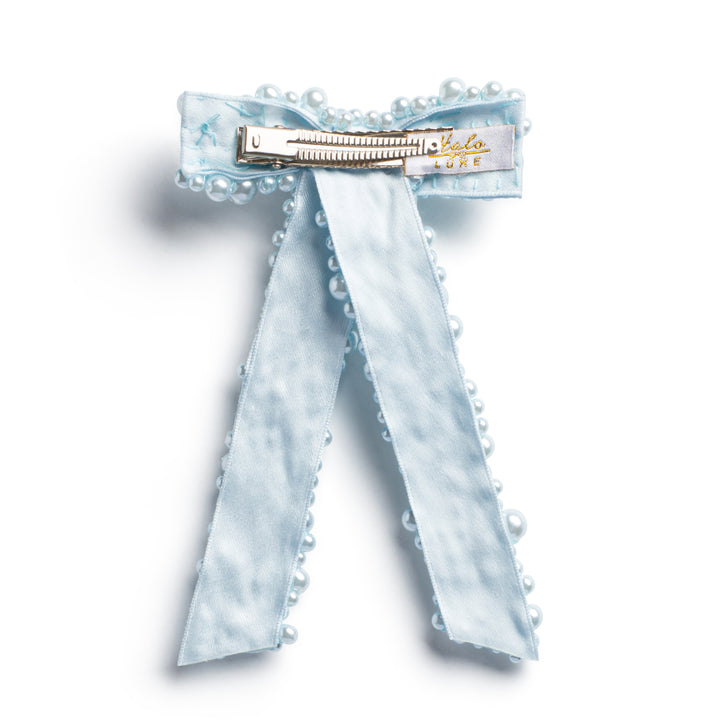becc006-Becca pearl bow clip powder blue