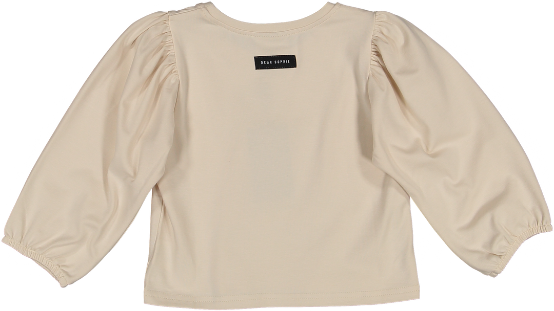 STRAWBERRY ECRU / PUFF SLEEVE T-SHIRT