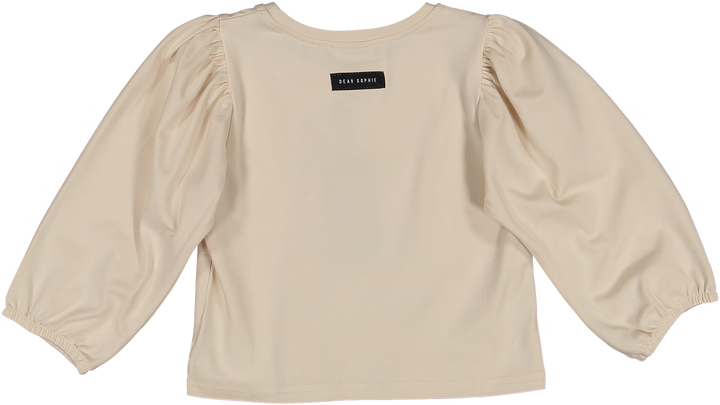 STRAWBERRY ECRU / PUFF SLEEVE T-SHIRT