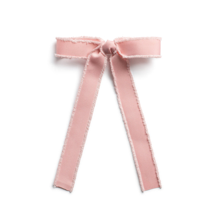 decol002-Dahlia deconstructed grosgrain ribbon long tail clip mauve