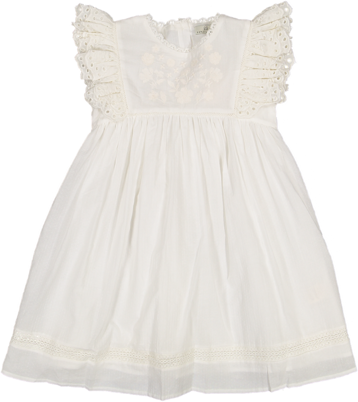 GEORGIA DRESS-IVORY SWISS DOT