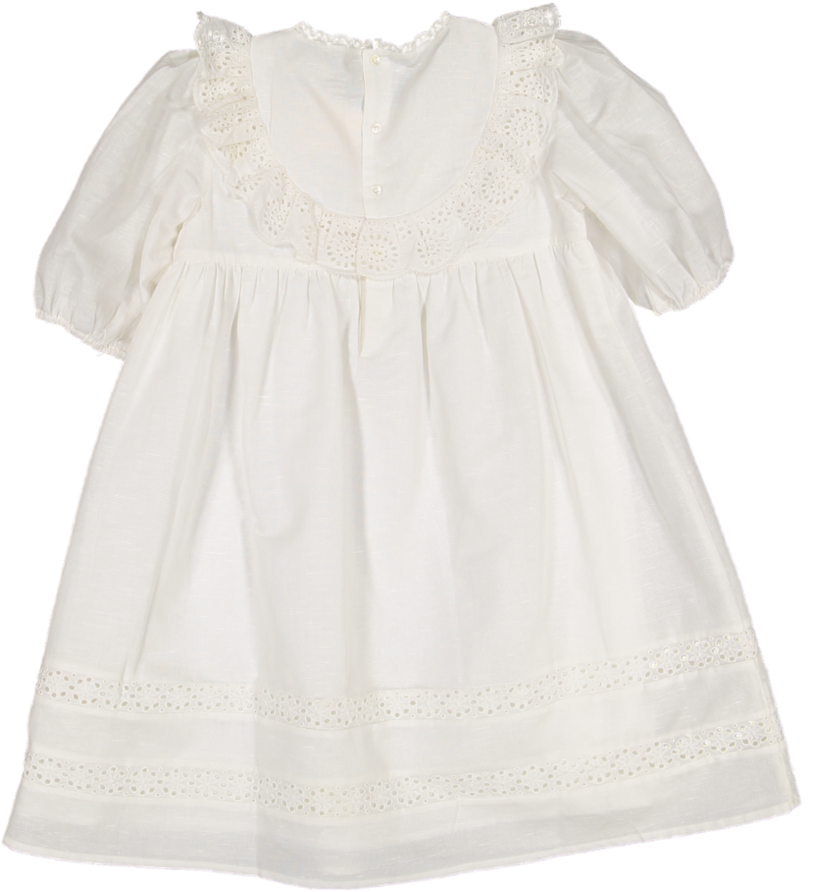 NATASHA DRESS-IVORY COTTON LINEN