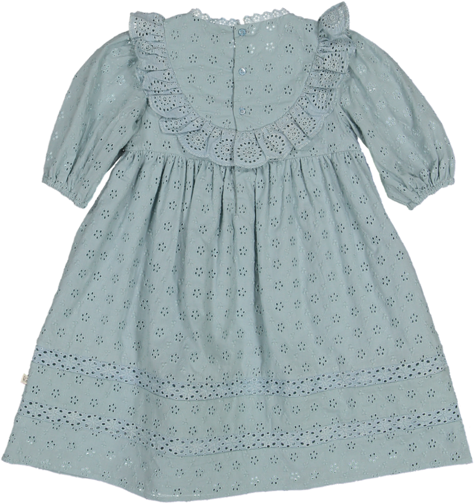 NATASHA DRESS-SEA DREAM OVERALL EYELET
