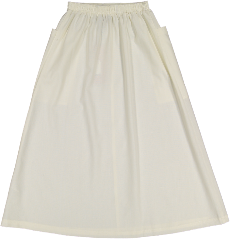 HSK669-SKIRT WITH BIG POCKETS-White