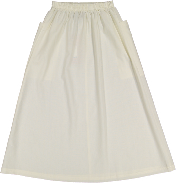 HSK669-SKIRT WITH BIG POCKETS-White