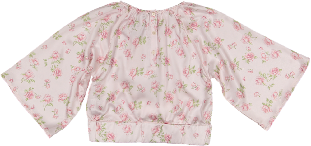 HSH651-SILK PRINTED TOP-Pink