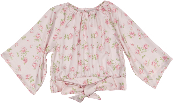 HSH651-SILK PRINTED TOP-Pink