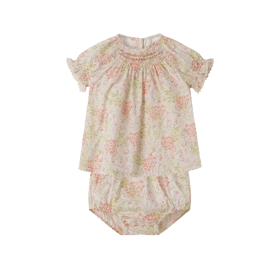 SMOCKED FLORAL BABY SET-FLORAL MULTI