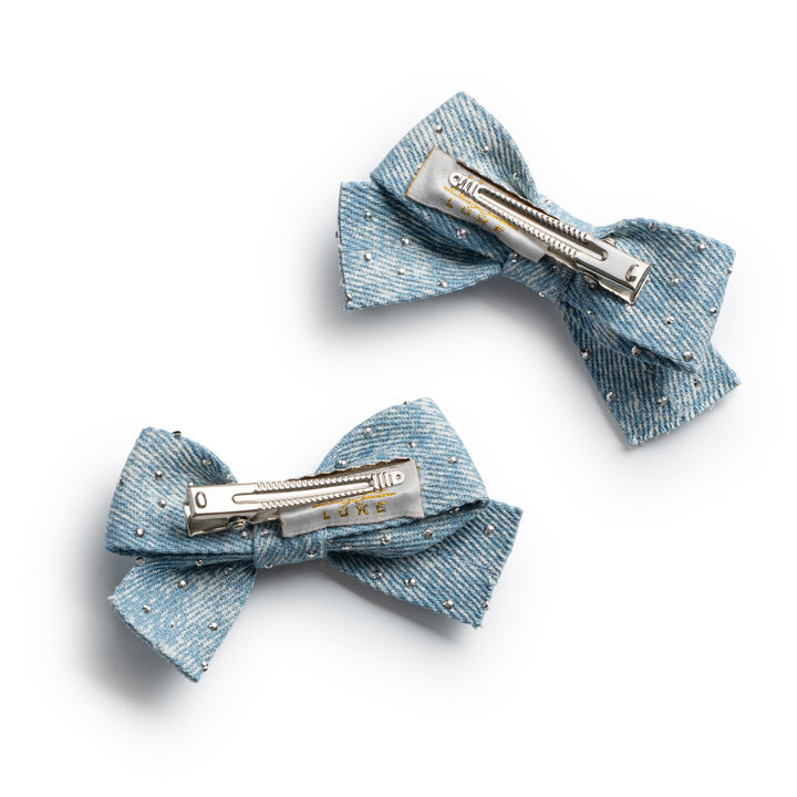 jeandc001-Jean embellished double clip set light jean wash