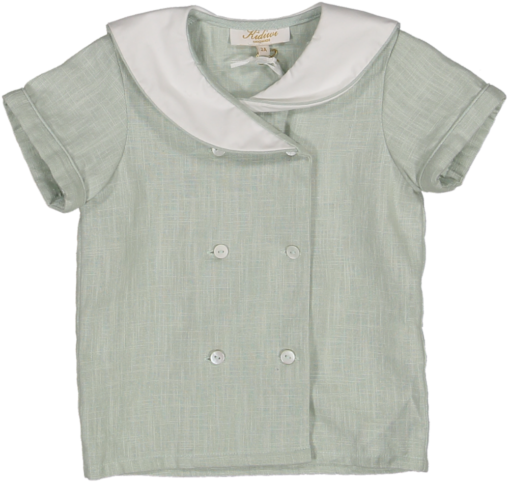 34163-AMBROISE SHIRT-Mint Linen