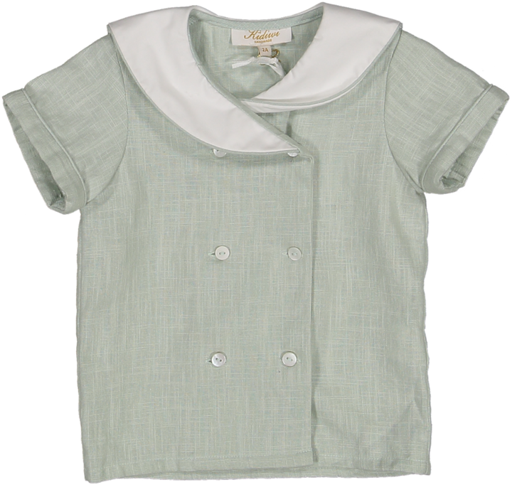 34163-AMBROISE SHIRT-Mint Linen