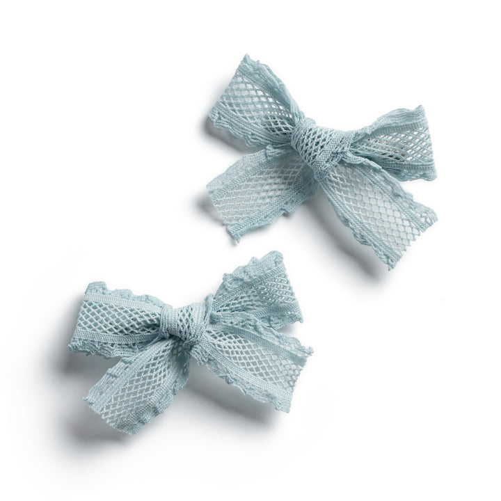 latdc002-Mae lattice lace double clip set powder blue