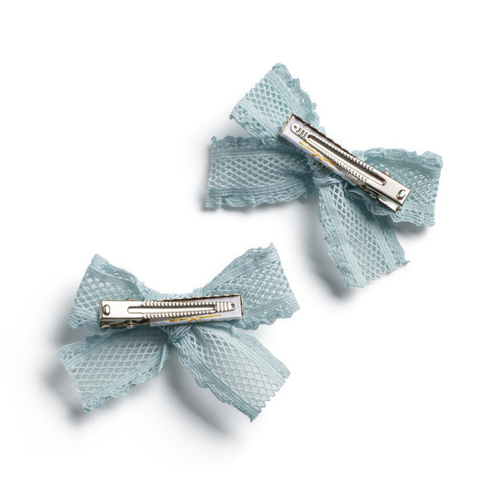 latdc002-Mae lattice lace double clip set powder blue