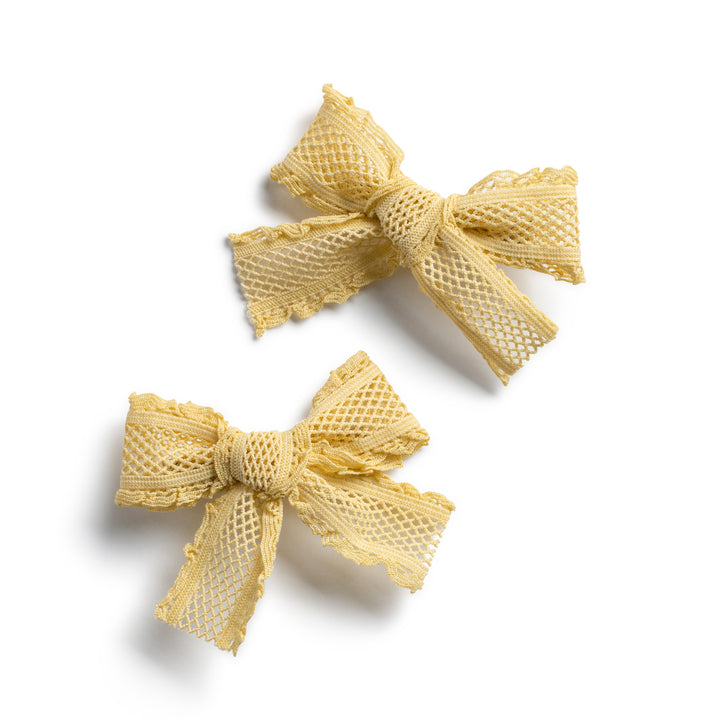 latdc003-Mae lattice lace double clip set lemon