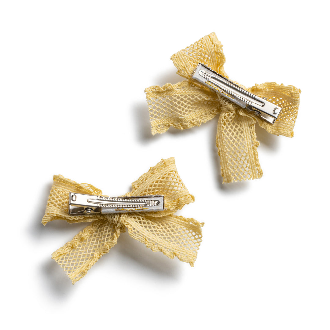 latdc003-Mae lattice lace double clip set lemon