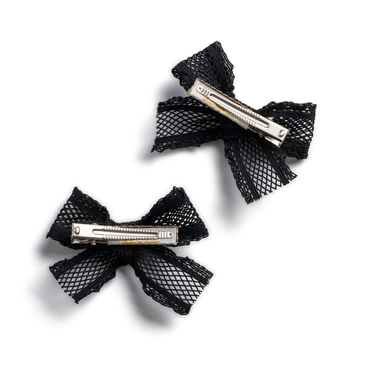latdc004-Mae lattice lace double clip set black